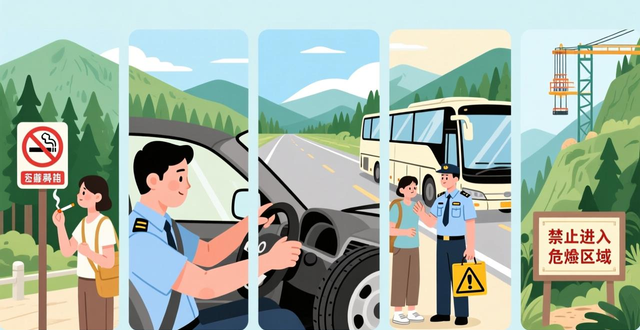 出行提示_?？诼糜伟踩玙?？谖拿髀糜?/></p>
<p>當(dāng)進(jìn)入景區(qū)，或是旅游住宿之地，又或是博物館，以及文物保護(hù)單位等場(chǎng)所之際，務(wù)必要嚴(yán)格去遵守森林防火、消防、安防等一系列安全管理規(guī)定，千萬(wàn)不要在禁煙區(qū)域之時(shí)吸煙，千萬(wàn)別亂去扔煙頭，以此防止引發(fā)火災(zāi)事故。在自駕出行以前，得要確保車況處于良好狀態(tài)，絕不要帶著故障上路。要自覺(jué)去遵守道路交通法規(guī)，達(dá)成安全駕駛且還要文明行車。當(dāng)乘坐旅游包車時(shí)，需嚴(yán)格去遵守乘車安全管理規(guī)定，嚴(yán)厲禁止攜帶易燃、易爆、危險(xiǎn)等違禁物品上車。參與高風(fēng)險(xiǎn)項(xiàng)目時(shí)，要依據(jù)自身在健康方面的狀況，根據(jù)自身能力去行事，聽(tīng)從導(dǎo)游以及景區(qū)工作人員的安全提醒。自我約束著去遵守當(dāng)?shù)卣约坝嘘P(guān)部門所發(fā)布的公告，還有警示提示，千萬(wàn)不要擅自進(jìn)入那些沒(méi)有開(kāi)發(fā)，并且沒(méi)有對(duì)社會(huì)公眾開(kāi)放的無(wú)人島、海灘、自然保護(hù)區(qū)、水庫(kù)等不明確區(qū)域，以及“網(wǎng)紅景點(diǎn)”去開(kāi)展探險(xiǎn)、觀光、戲水、野泳、露營(yíng)等活動(dòng)，始終要做到敬畏法律、敬畏自然、敬畏生命。</p>
<p>04</p>
<p>自覺(jué)做到文明出游</p>
<p>增強(qiáng)那種文明旅游相關(guān)的意識(shí)，倡導(dǎo)在那種用餐的時(shí)候，使用公勺公筷這樣子的東西，要愛(ài)護(hù)珍惜食物，對(duì)垃圾進(jìn)行分類，大力去弘揚(yáng)勤儉節(jié)約的傳統(tǒng)美德，樹(shù)立綠色低碳的消費(fèi)理念，培育健康文明的生活方式，做到適度消費(fèi)，按照適量的標(biāo)準(zhǔn)去點(diǎn)餐，堅(jiān)決反對(duì)餐飲浪費(fèi)行為。要做到遵守法律，恪守公德，講究文明禮儀，得尊重當(dāng)?shù)仫L(fēng)俗習(xí)慣，尊重其文化傳統(tǒng)，尊重其宗教信仰，愛(ài)護(hù)所處環(huán)境，保護(hù)文物古跡，舉止需得體，不能隨地吐痰，不可亂扔廢棄物，不要大聲喧嘩，不在公共場(chǎng)所吸煙，用餐時(shí)依據(jù)需求點(diǎn)餐，提倡“光盤行動(dòng)”，杜絕“舌尖上的浪費(fèi)”，積極去倡導(dǎo)文明出游新風(fēng)尚，傳遞正能量。</p>
<p>05</p>
<p>妥善應(yīng)對(duì)突發(fā)情況</p>
<p>發(fā)生涉旅<a href=