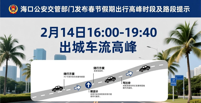 海口商圈景區(qū)周邊交通提示_?？诖汗?jié)出行高峰路段_出行提示