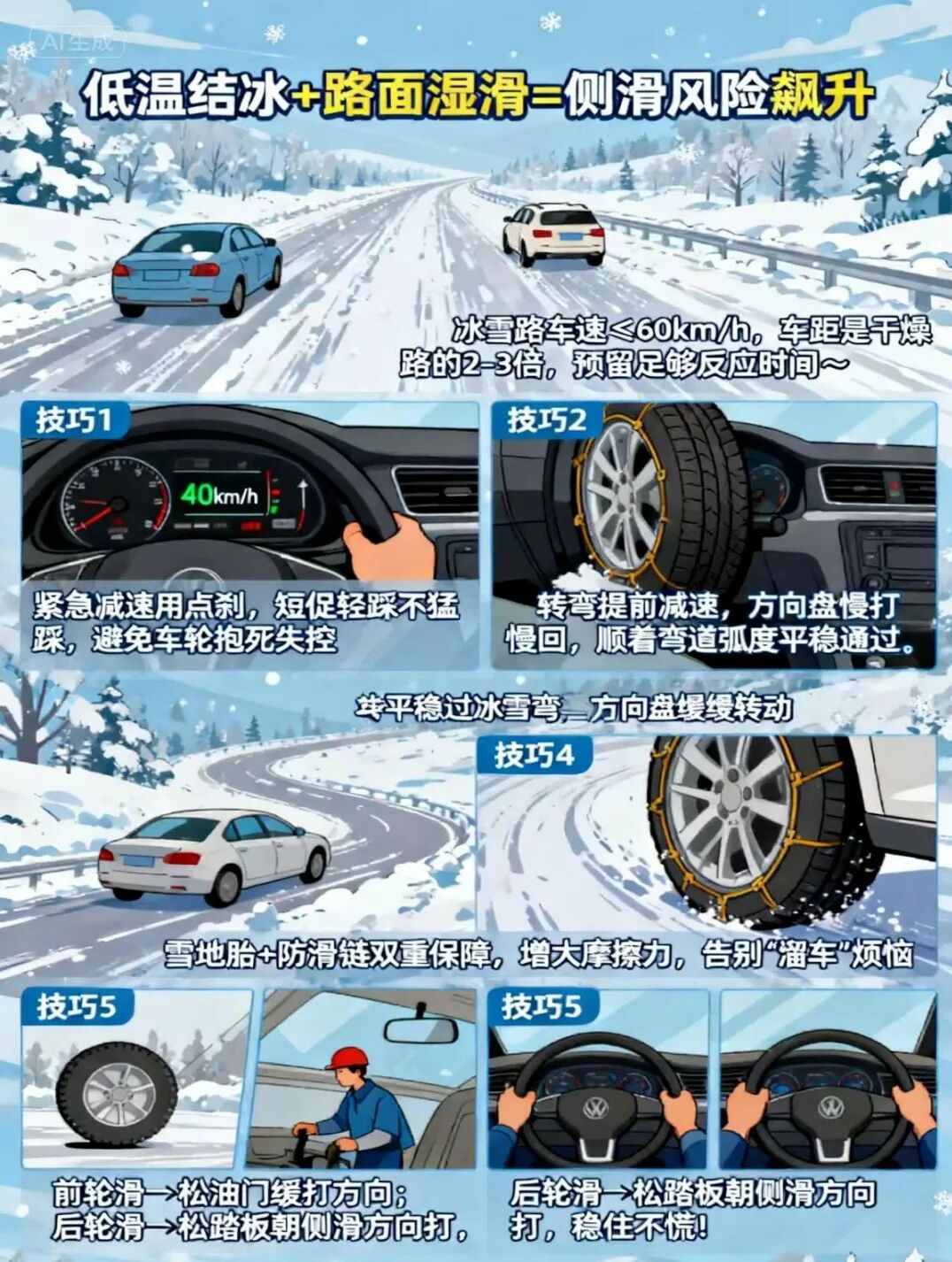 冬季行車安全注意事項(xiàng)_出行提示_冰雪路面駕駛技巧